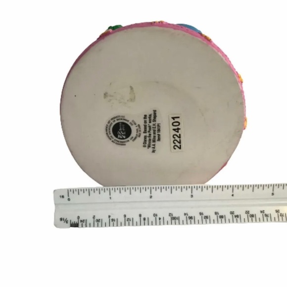 Vintage Houston Harvest Winnie the Pooh Glass Canister With Base and Lid RARE - Picture 11 of 12